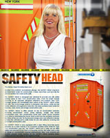 THE SAFETY HEAD CONSTRUCTION PORTABLE TOILET