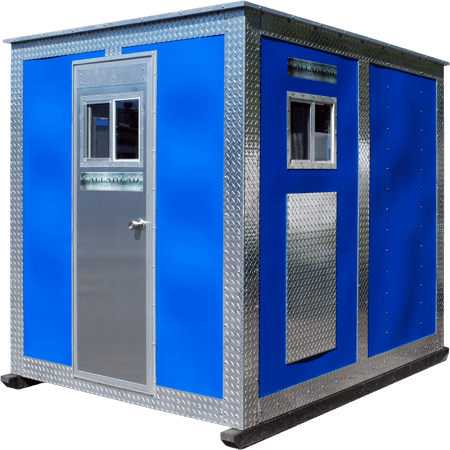 The A48 Portable Security Booth front view