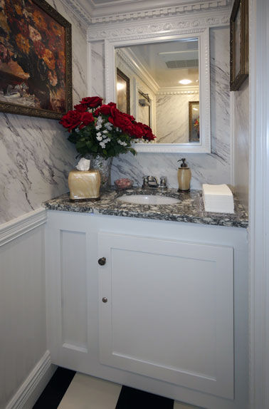 The Rosecliff Restroom Trailer interior view