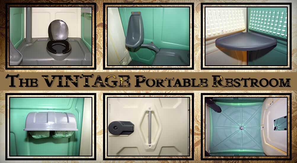 The VINTAGE Portable Restroom Collage of Detail Images