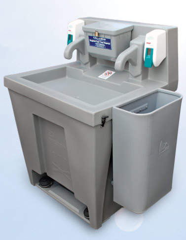 The Water Basin Portable Sink Unit Dual Water Faucets