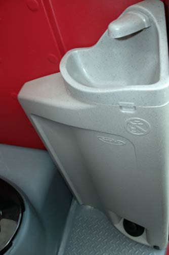 Includes Sink for Hand Washing
