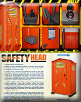 THE SAFETY HEAD CONSTRUCTION PORTABLE TOILET