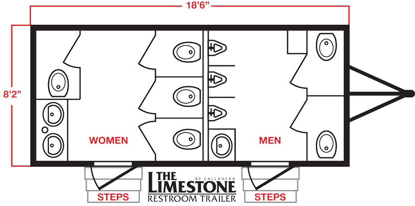 LIMESTONE Restroom Trailer Trailer Layout