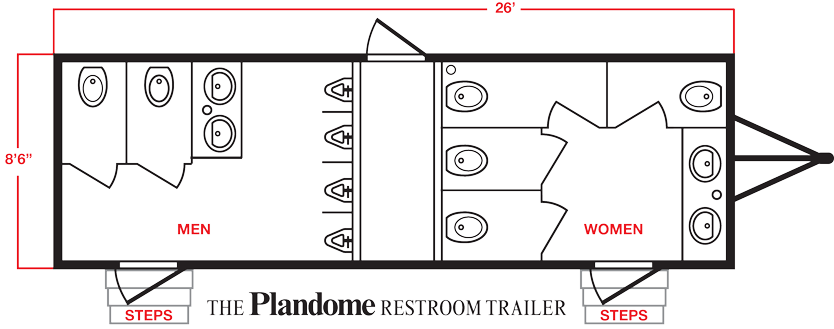 PLANDOME RESTROOM TRAILER Layout PLANDOME RESTROOM TRAILER Layout