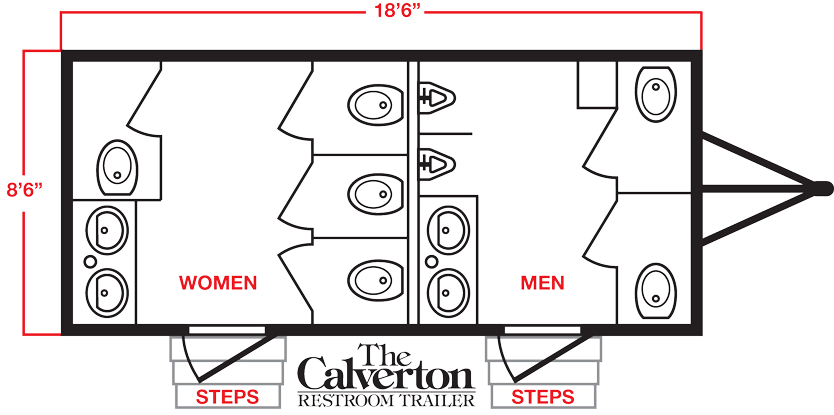 The Calverton Restroom Trailer Layout The Calverton Restroom Trailer Layout