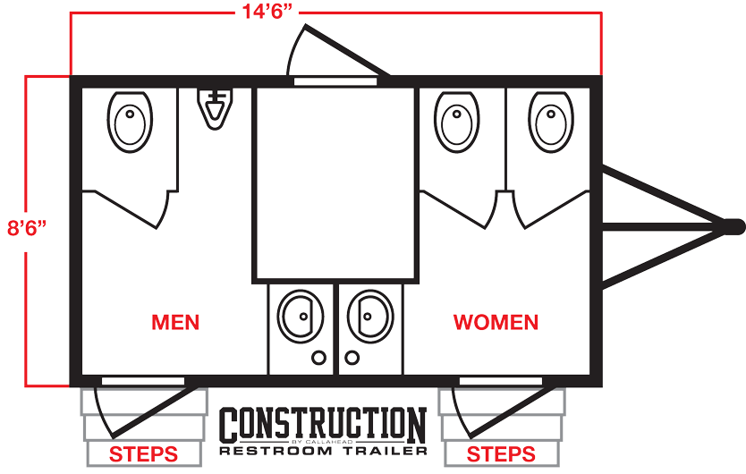 The Construction Restroom Trailer Layout The Construction Restroom Trailer Layout
