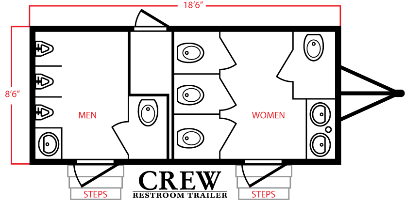 BAYSIDE Restroom Trailer Trailer Layout BAYSIDE Restroom Trailer Trailer Layout