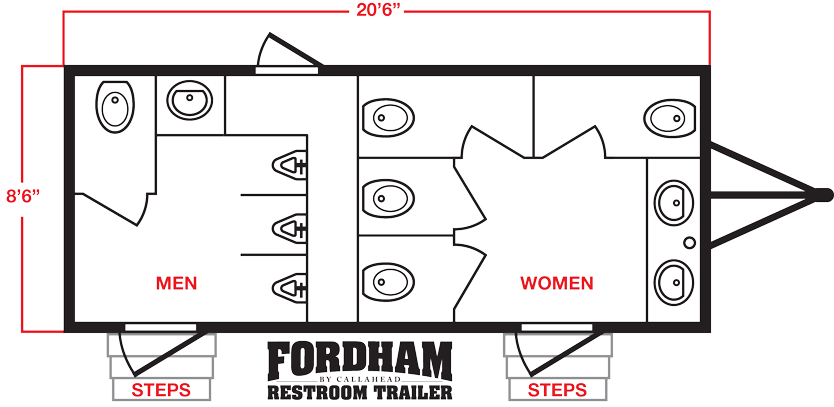 The Fordham Restroom Trailer Layout The Fordham Restroom Trailer Layout