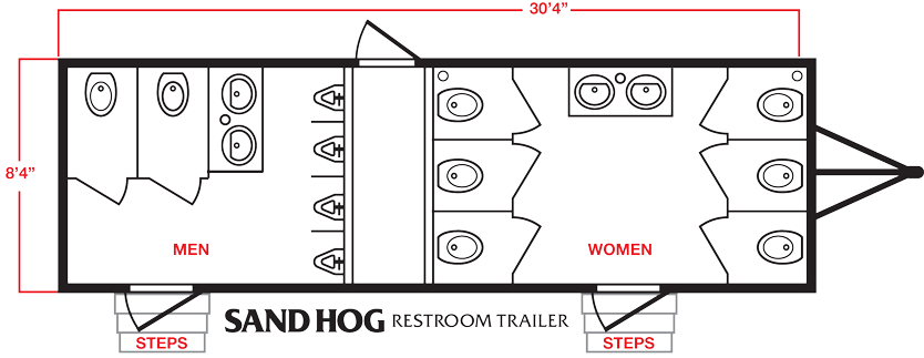 SAND HOG Restroom Trailer Trailer Layout SAND HOG Restroom Trailer Trailer Layout