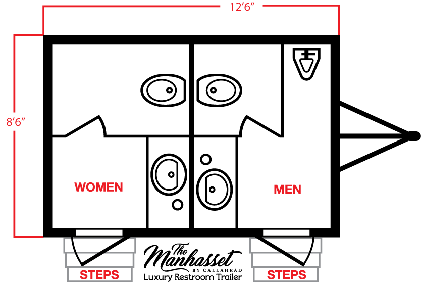 The Manhasset Restroom Trailer Layout The Manhasset Restroom Trailer Layout