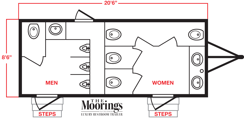 The Moorings Luxury Restroom Trailer Trailer Layout