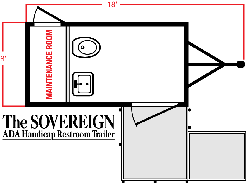 The Sovereign ADA Restroom Trailer Layout