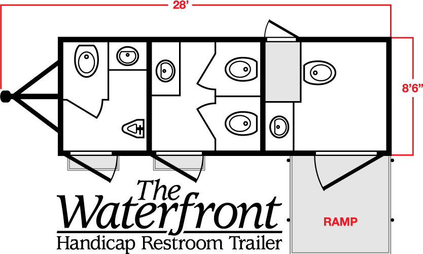 The Waterfront ADA Restroom Trailer Layout