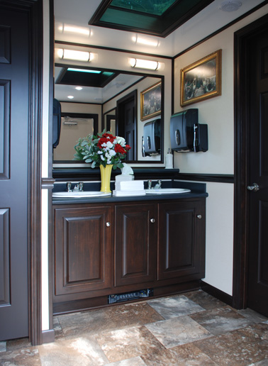 Biltmore Luxury Restroom Trailer interior view