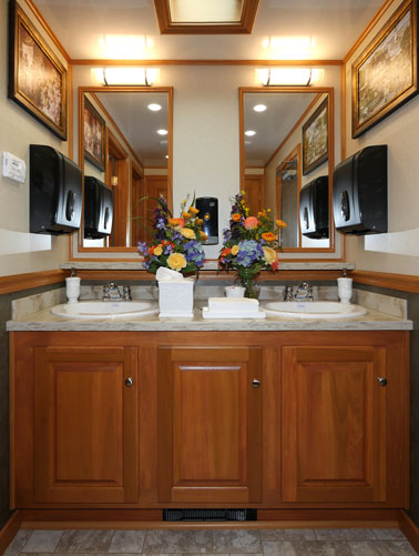 The Country Club Restroom Trailer interior view
