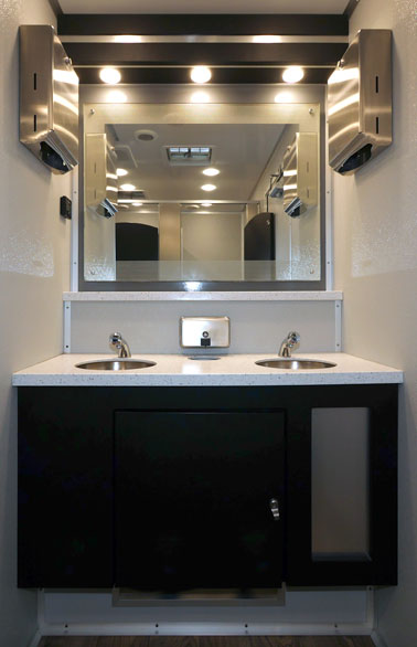 Restroom Trailer interior view