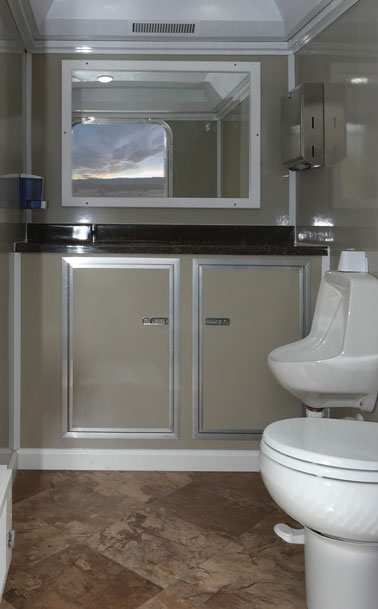 The Horizon ADA Restroom Trailer interior view