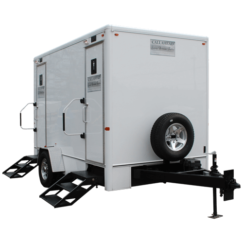 The Industrial 105 Restroom Trailer interior view