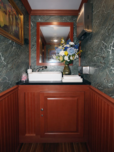 The Manhasset Restroom Trailer interior view