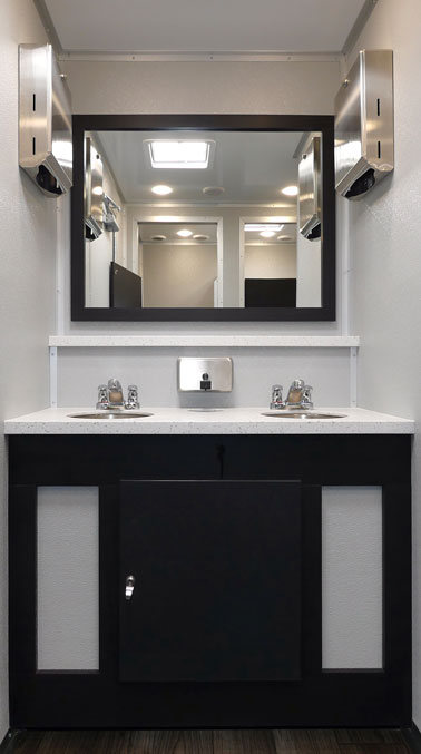 Restroom Trailer interior view