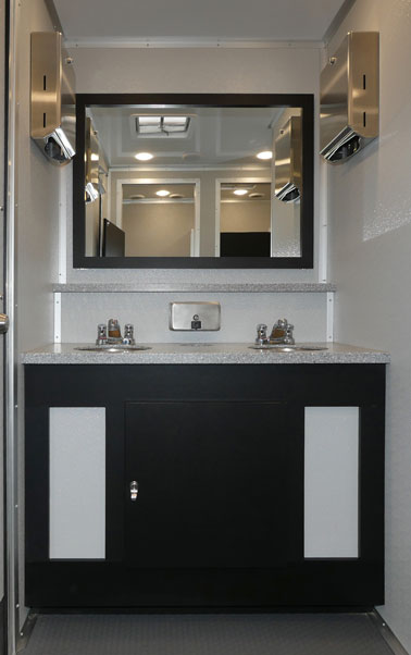 Restroom Trailer interior view
