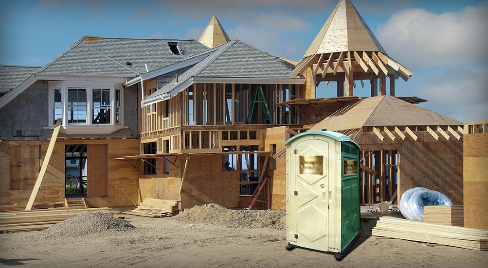 The BILTMORE Portable Bathroom at a Large Home Construction Site
