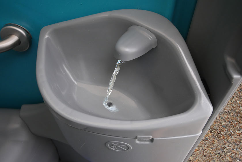 SINK FAUCET IS FOOT PUMP ACTIVATED