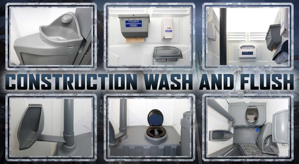 The Construction Wash and Flush Portable Toilet By Callahead