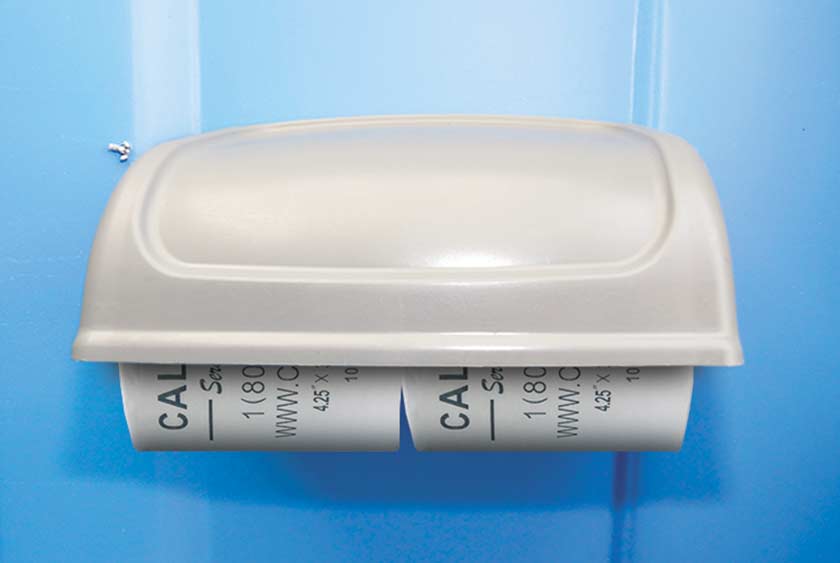 DUAL COVERED TOILET PAPER HOLDER