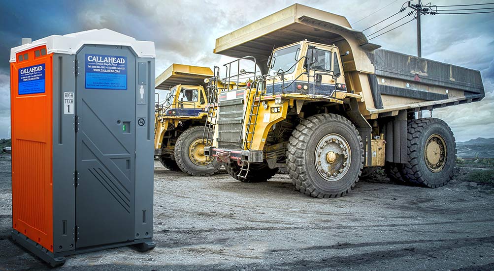 The Job Site Head Portable Toilet By Highway Construction