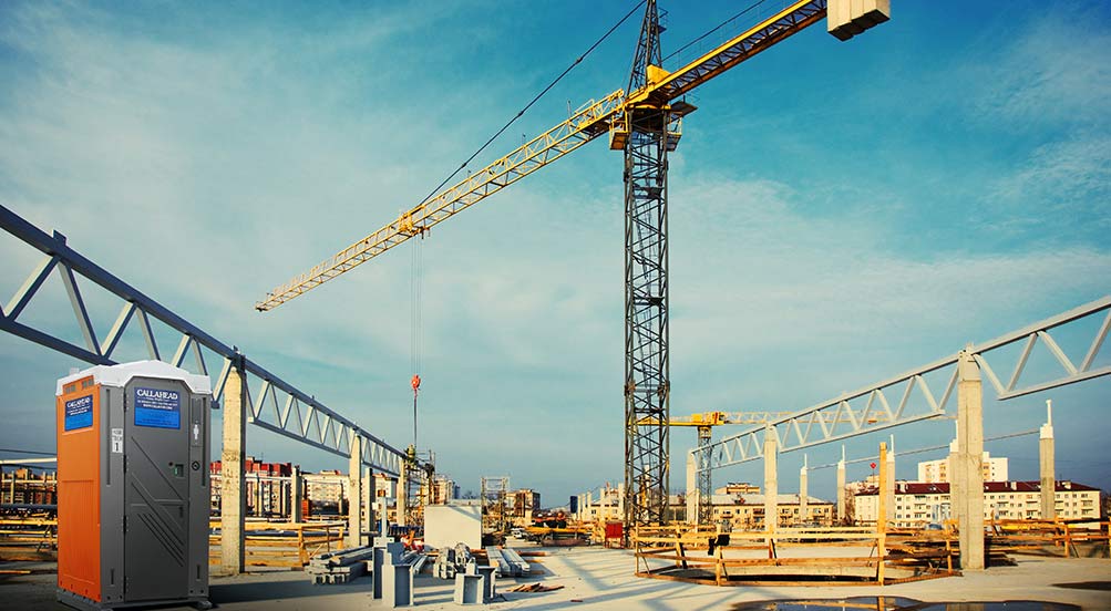 The Job Site Head Portable Toilet Near Job Site