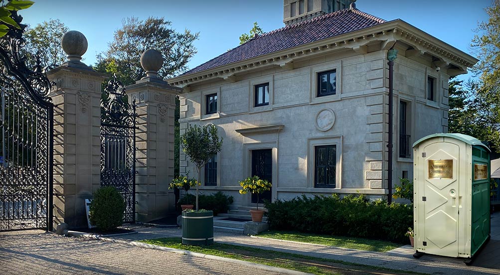 The VINTAGE Portable Toilet at a Mansion in the Hamptons, NY