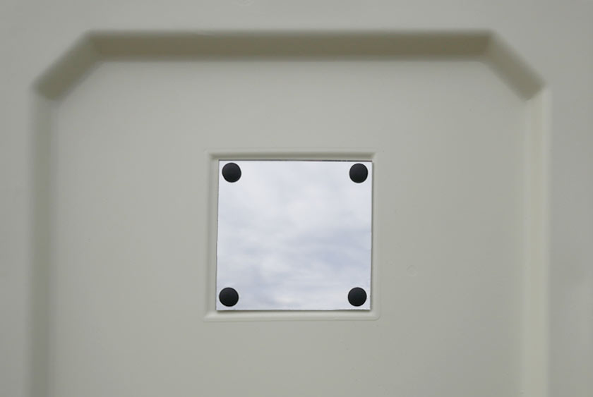 DOOR MOUNTED MIRROR IS PRACTICAL AND CONVENIENT
