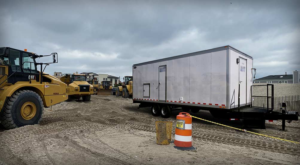 The Decontamination Trailer On The Beach