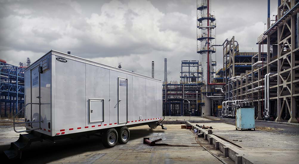 The Decontamination Trailer Near A Power Plant