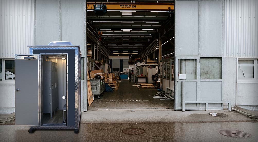 PORTABLE LOCKERS | The A16 Portable Locker Room Near Manufacture Building