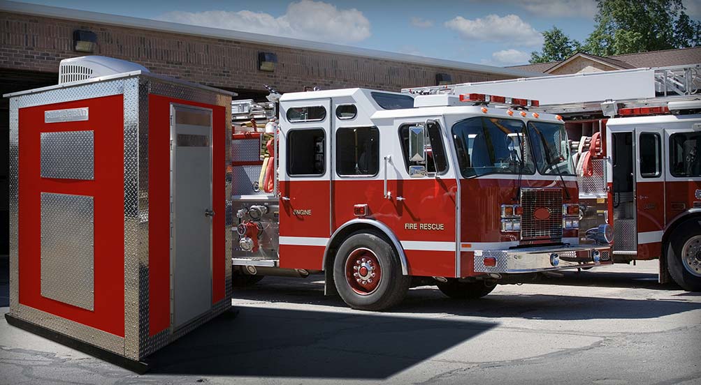 The A25 Locker Room Portable Unit Near Fire Department