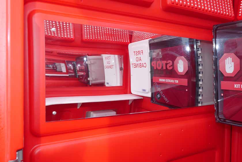 WALL-MOUNTED MIRRORS FOR QUICK AND EASY SELF-HELP MEDICAL TREATMENT