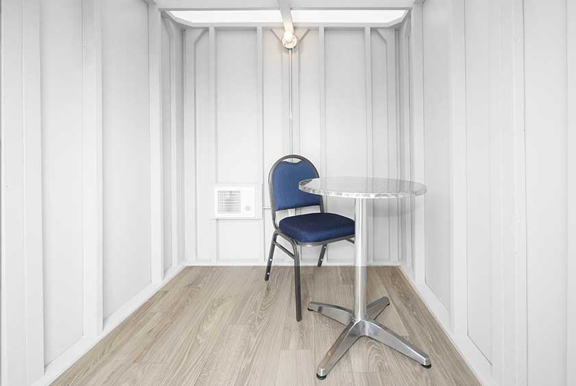 WHITE OPTION A48 SHOWN WITH TABLE AND CHAIRS