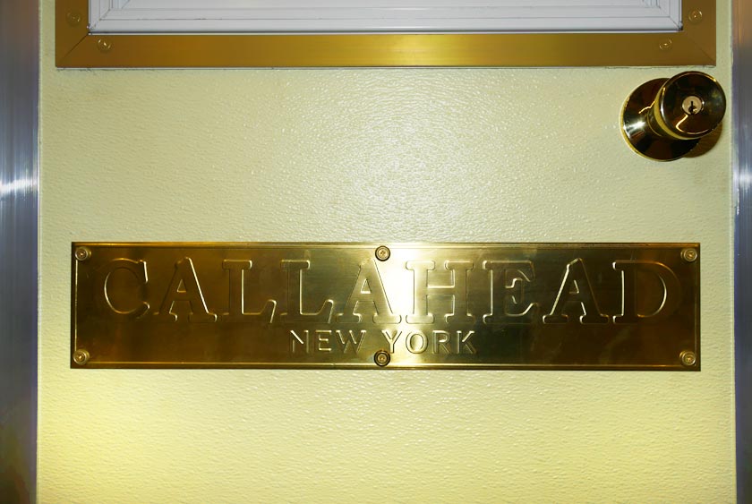 BRASS OR STAINLESS CALLAHEAD SIGNAGE