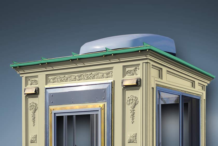 STANDING SEAM ROOF WITH BRASS HARDWARE