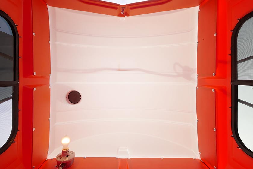 TRANSLUCENT ROOF ALLOWS FOR NATURAL LIGHT TO FILTER THROUGH