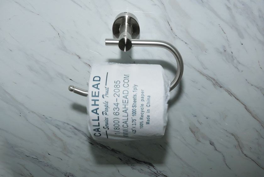 BRUSHED NICKEL TOILET PAPER HOLDER