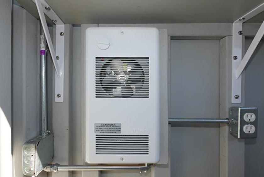 FAN FORCED HEATER PROVIDES WARMTH IN COLD WEATHER