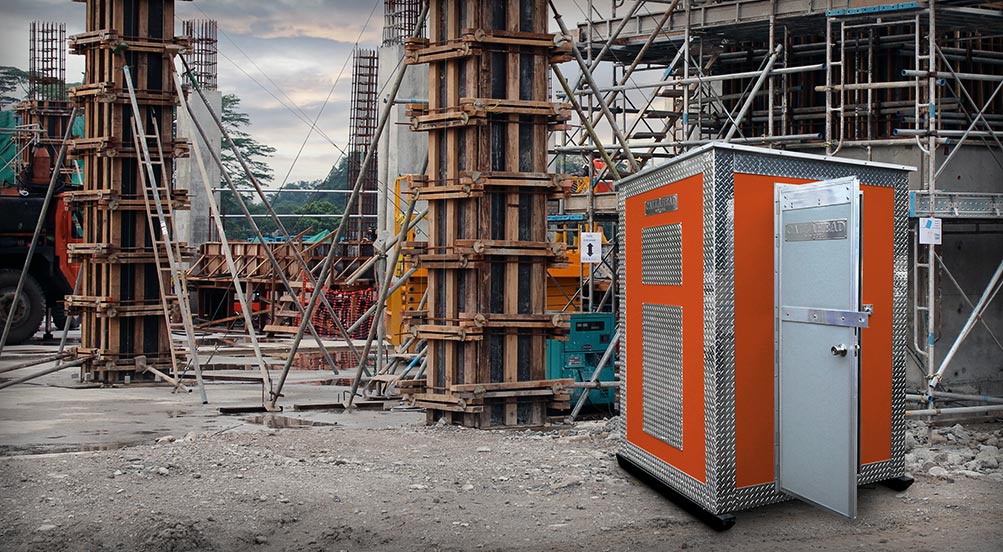 A25 STORAGE SHED IN A CONSTRUCTION SITE