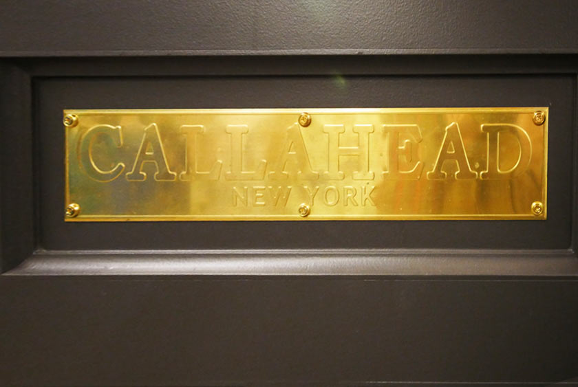 EXTERIOR BRASS CALLAHEAD SIGN