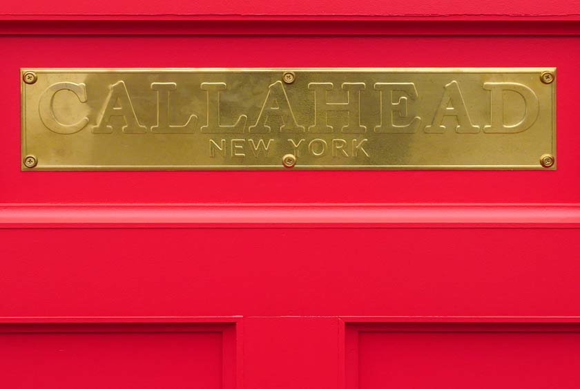 EXTERIOR BRASS CALLAHEAD SIGN