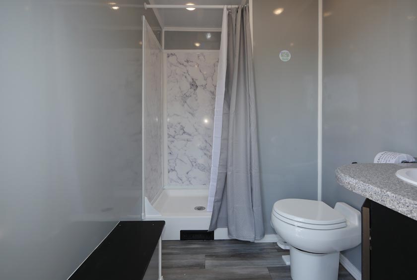 A NAVY SHOWER TRAILER IS SPACIOUS AND COMFORTABLE