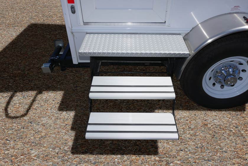 STURDY NON-SKID STAIRS AT EACH ENTRANCE